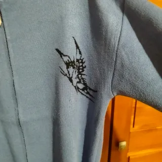 Chaqueta bomber lana azul