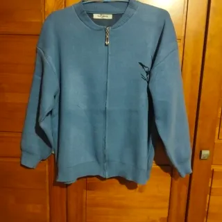 Chaqueta bomber lana azul