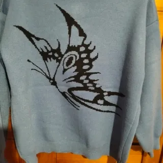 Chaqueta bomber lana azul