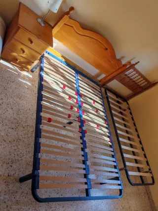 Mesita de noche Sklum madera y metal