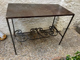Mesa de jardín forja