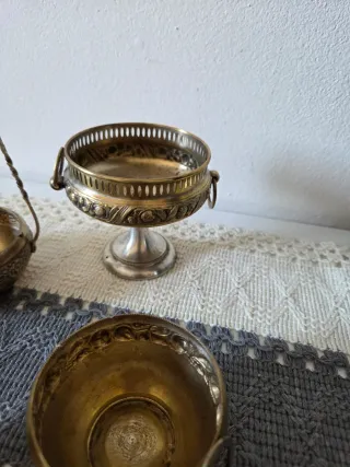 Lotto oggetti vintage ottone
