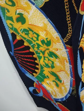 Pañuelo plisado vintage multicolor