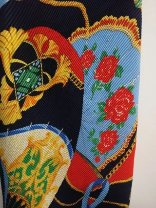 Pañuelo plisado vintage multicolor