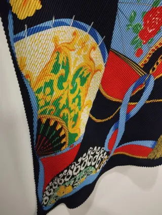 Pañuelo plisado vintage multicolor