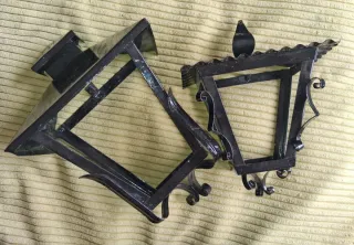 Faretti in metallo neri per esterni