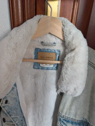 Chaqueta Vaquera Pull&Bear Forrada Beige/Azul