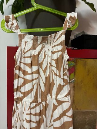 Tutina bambina 7/8 anni fantasia foglie