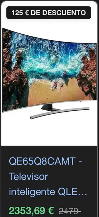 Samsung Smart TV Curva Negra