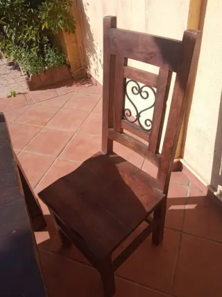 Mesa Comedor Madera Maciza 160x90 + 6 Sillas