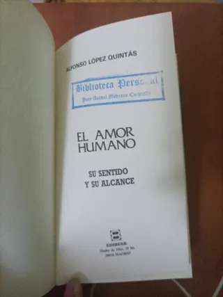 El Amor humano Su sentido y su alcance