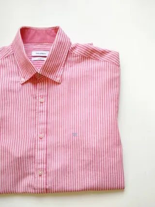 Camisa Pedro del Hierro Rayas Rosa y Blanca