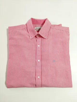 Camisa Pedro del Hierro Rayas Rosa y Blanca