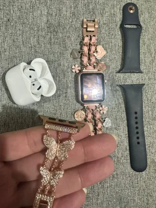 Apple Watch S1 42mm Oro Rosa + AirPods