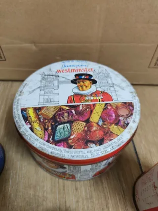 Lote 4 latas antiguas coleccionismo