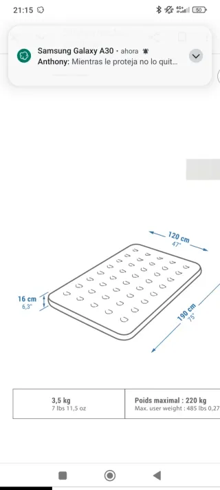 Carpa Decathlon con colchones