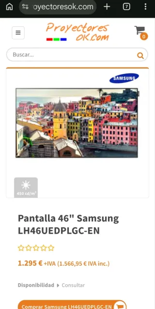 Pantalla Samsung 46"