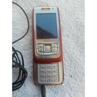 Teléfono Móvil Nokia E65 Rojo/Plateado