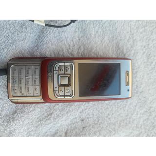 Teléfono Móvil Nokia E65 Rojo/Plateado
