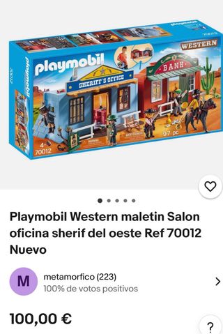 Playmobil Maletín Western Sheriff y Banco