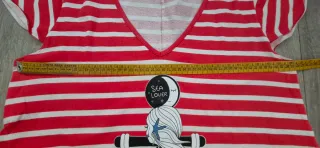 Vestido marinero rayas rojas y blancas