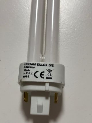 Lotto di 3 lampadine fluorescenti compatte Osram Dulux D/E 26W/840 (G24q-3)