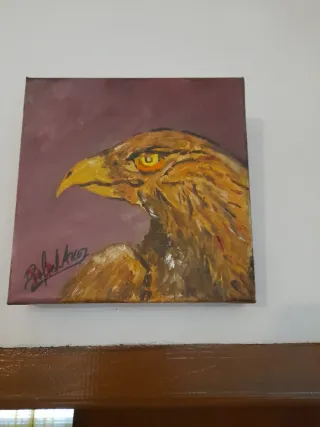 Pintura al óleo de águila