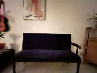 Tresillo antiguo de teatro terciopelo