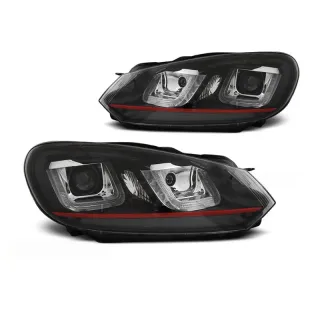Faros delanteros U Led para Volkswagen Golf 6 Red