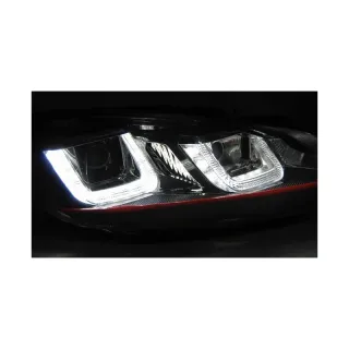 Faros delanteros U Led para Volkswagen Golf 6 Red
