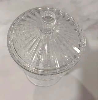 Bombonera de cristal con tapa