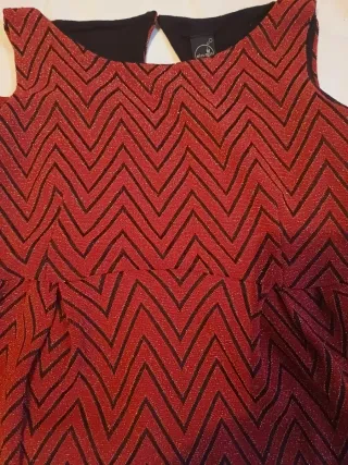 Mini abito glitterato rosso a uovo