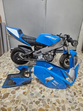 Minimoto Polini 910 Azul y Blanca