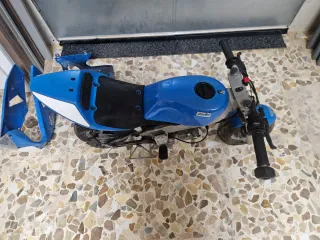 Minimoto Polini 910 Azul y Blanca