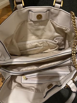 Bolso Guess Blanco y Dorado Mujer