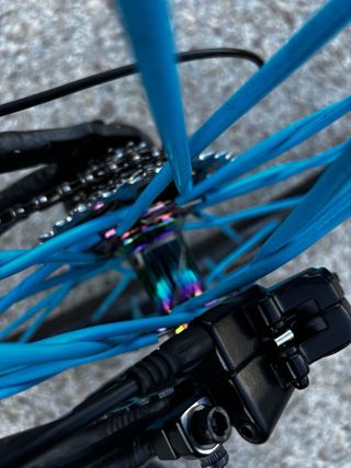 Bici de Stunt Negra Ruedas Azules