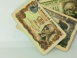 Llavero Billetes España Vintage