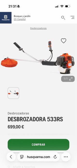 Oferta Desbrozadora Husqvarna 533RS
