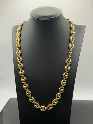 Ref36 Cadena granos de cafe de oro de 18k