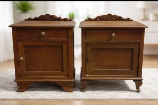 Mesillas de noche vintage castaño