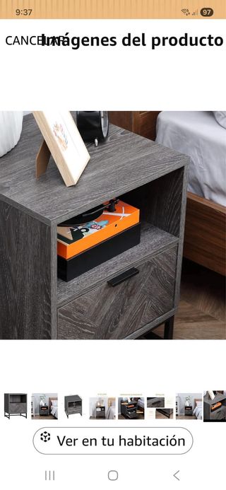 Mesita de noche HOMCOM industrial