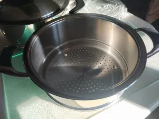 Olla AMC 30cm con vaporera y tapa Visiontherm