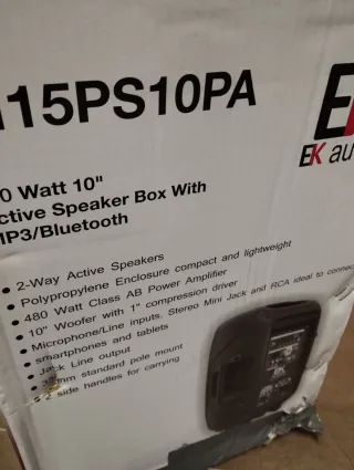 Altavoces 10" Activo y Pasivo EK audio