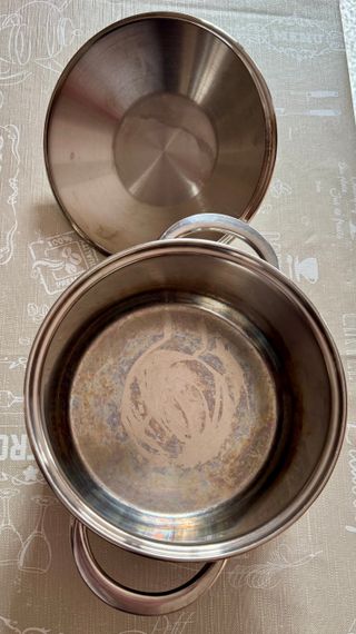 Pentola acciaio inox 18/10 con coperchio