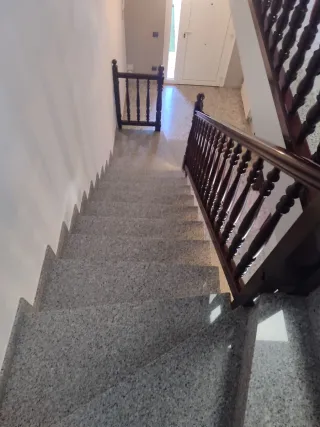 Baranda pasamanos rústica madera para escaleras