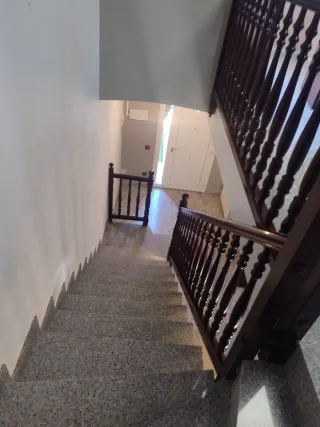 Baranda pasamanos rústica madera para escaleras