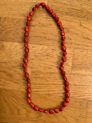 Collar semillas rojo