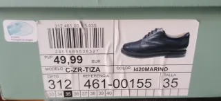 Zapatos niño comunión piel azules