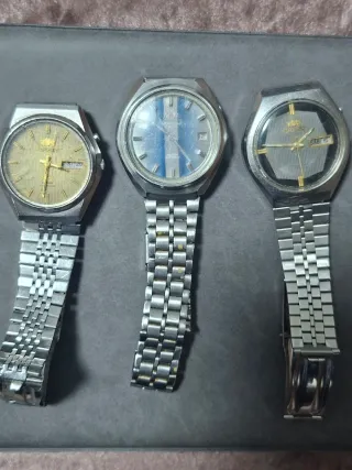 Lotto 3 Orologi Orient Uomo Oro Argento