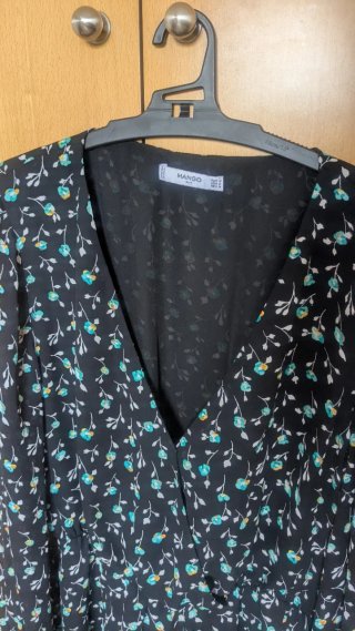 Vestido gasa floral Mango Talla M
